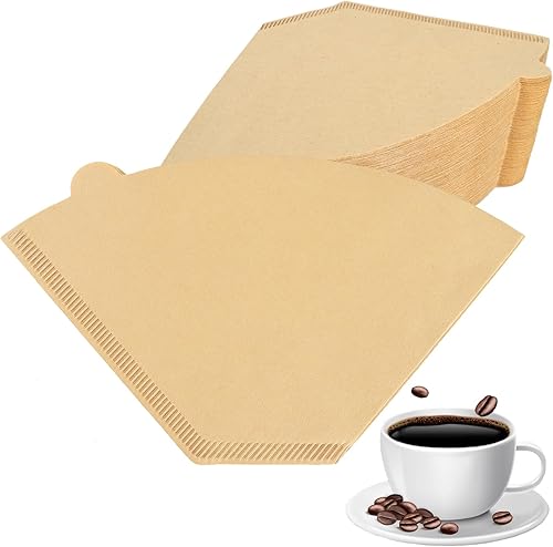 200 filtros de café, filtro V60 tamaño de filtro #2, filtro de café sectorial, filtro de café natural desechable sin blanquear para verter sobre