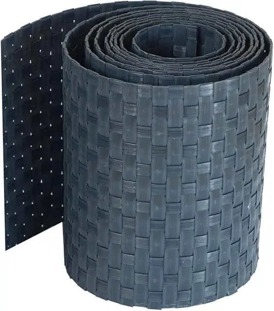 Polyrattan Privacy Screens for Double Rod Fence - Weatherproof Strips