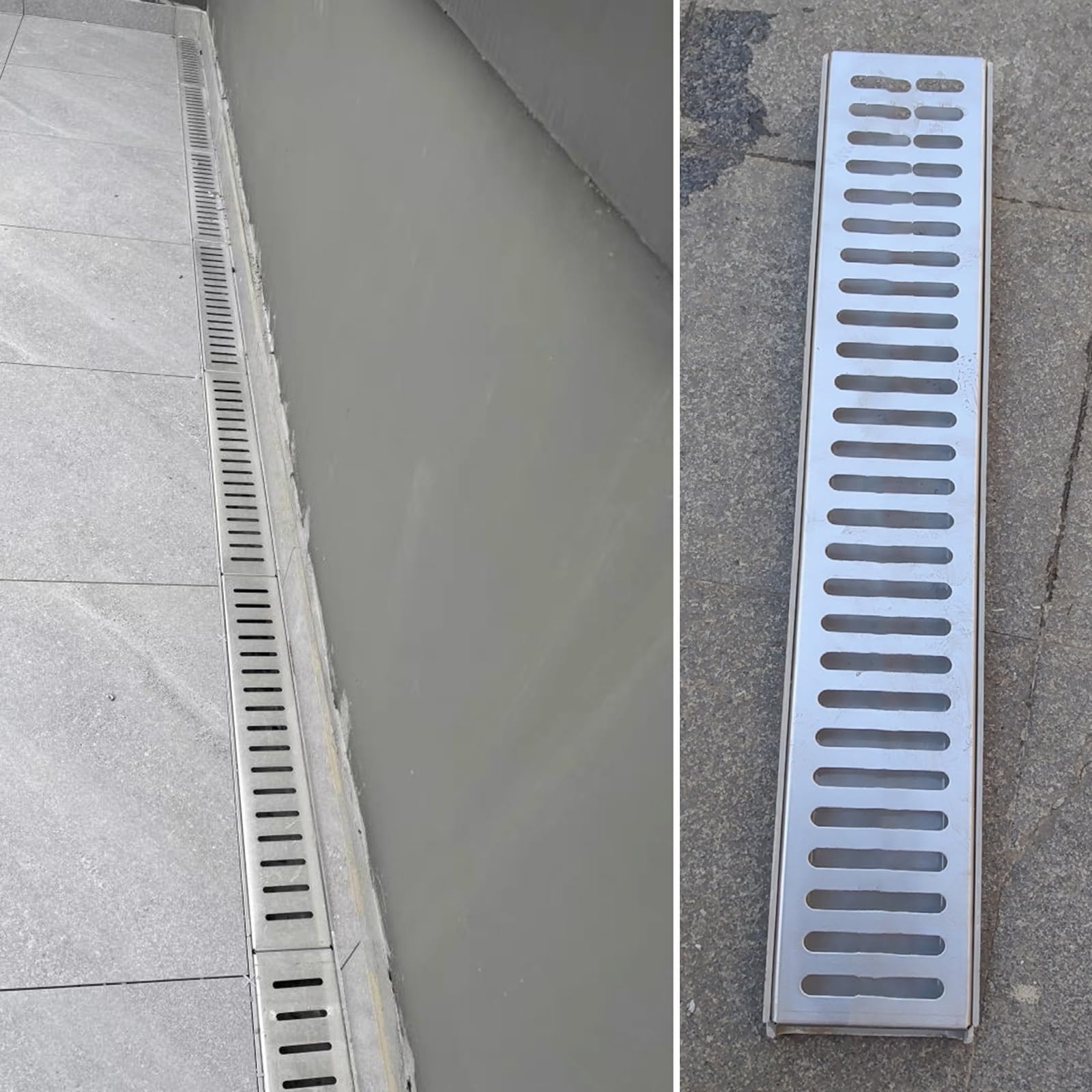 Drainage de terrasse et allée en pavés perméables 100cm