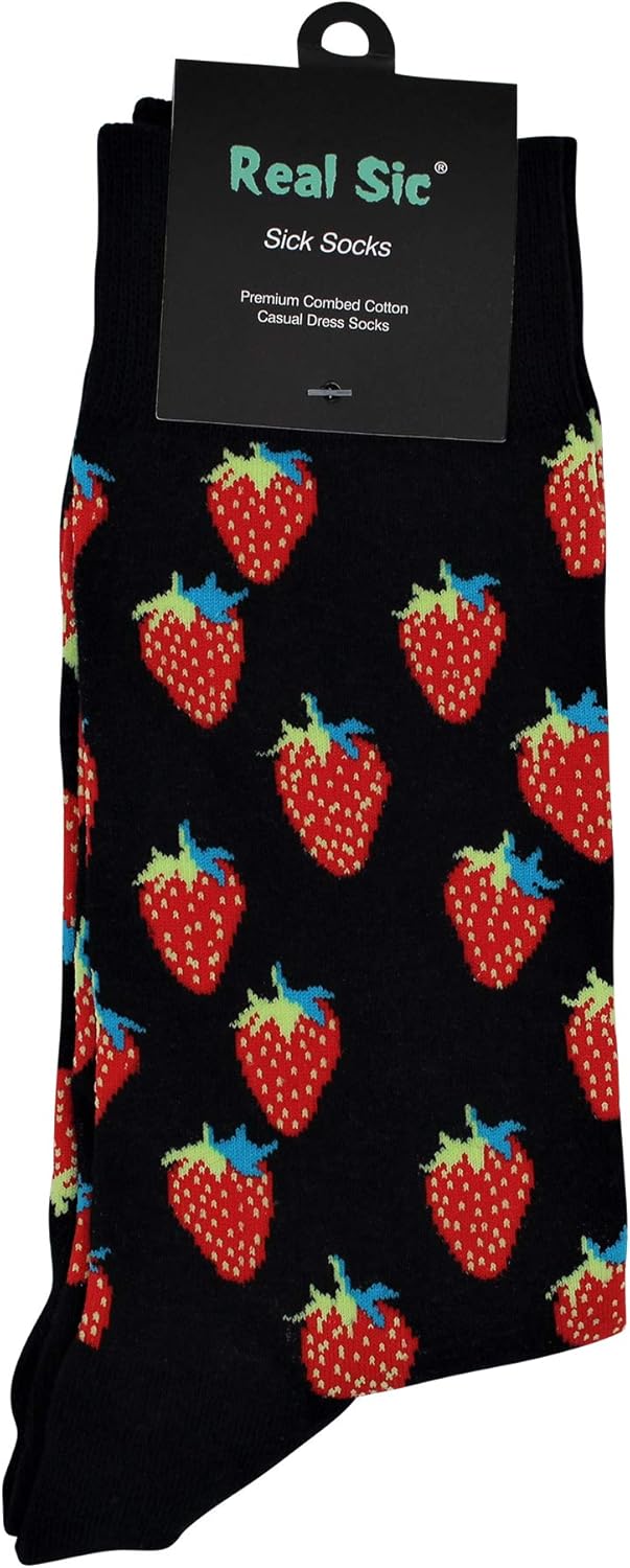 Real Sic Fun Socks for Men and Women - Cozy Cotton Dress Socks with Colorful Designs - Cool, Casual, Seafood Patterned - Image 5