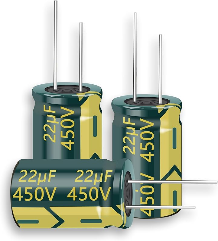 10pcs 450V 22uF Axial Polarized Aluminum Electrolytic Capacitors