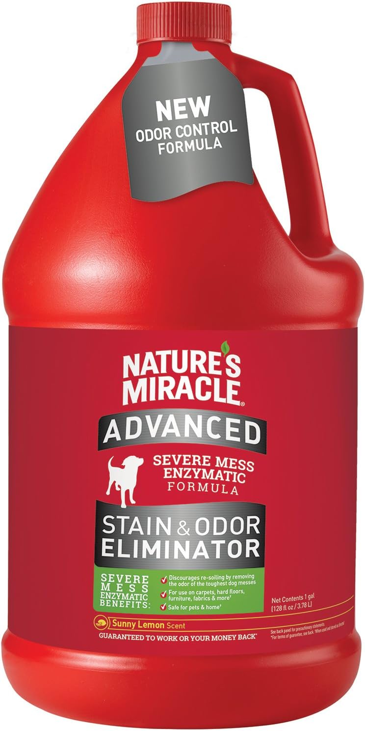 Nature's Miracle P-98145 Advanced Dog Stain and Odor Remover,Red,128 oz : Pet Supplies