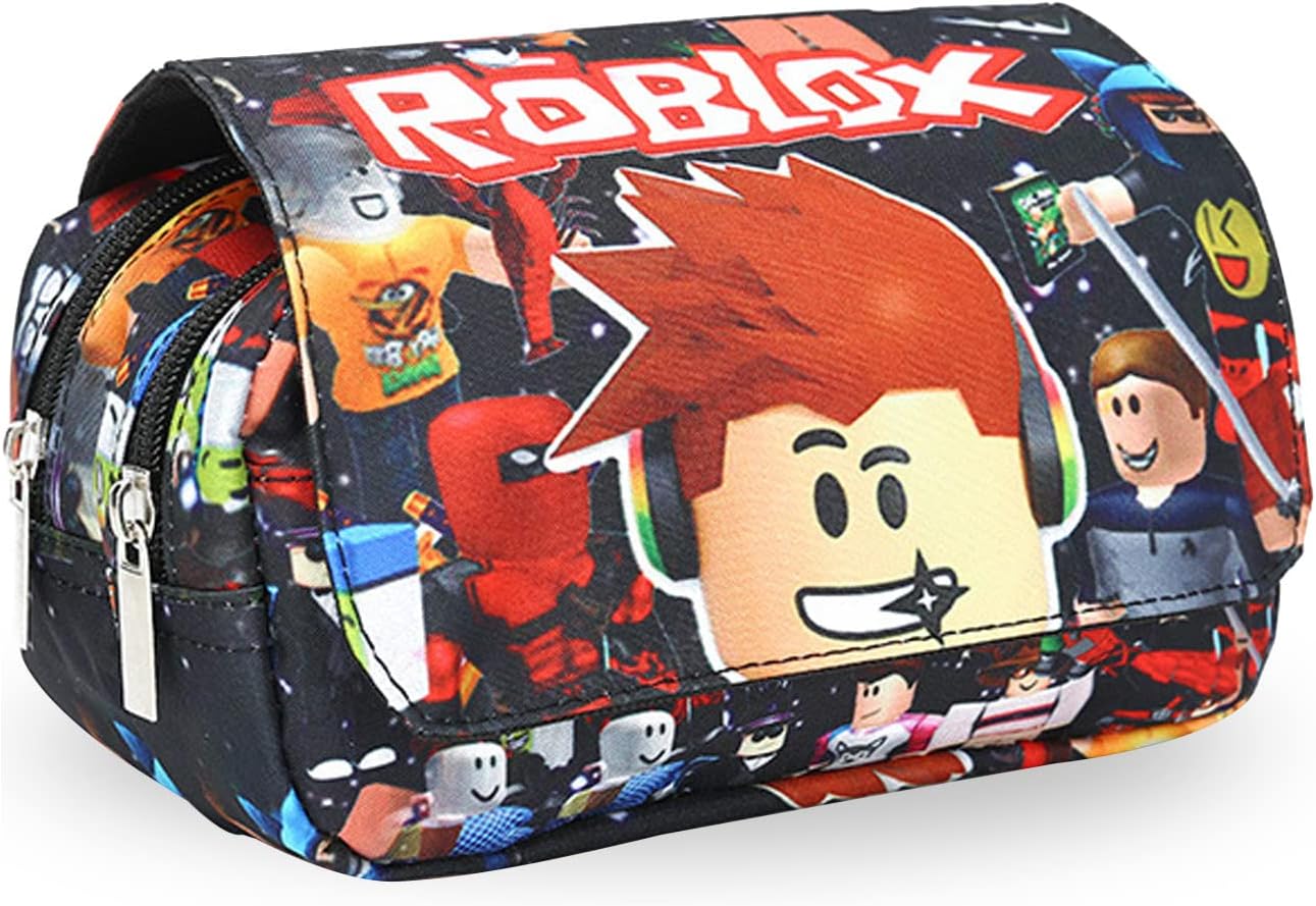 Tomicy Estuche Escolar de Gran Capacidad,Roblox Estuche para Lápices,Personalizado Estuche,Estuche Grande para lápices,Bolsa de Lápiz Portable Estuche,Útiles Escolares
