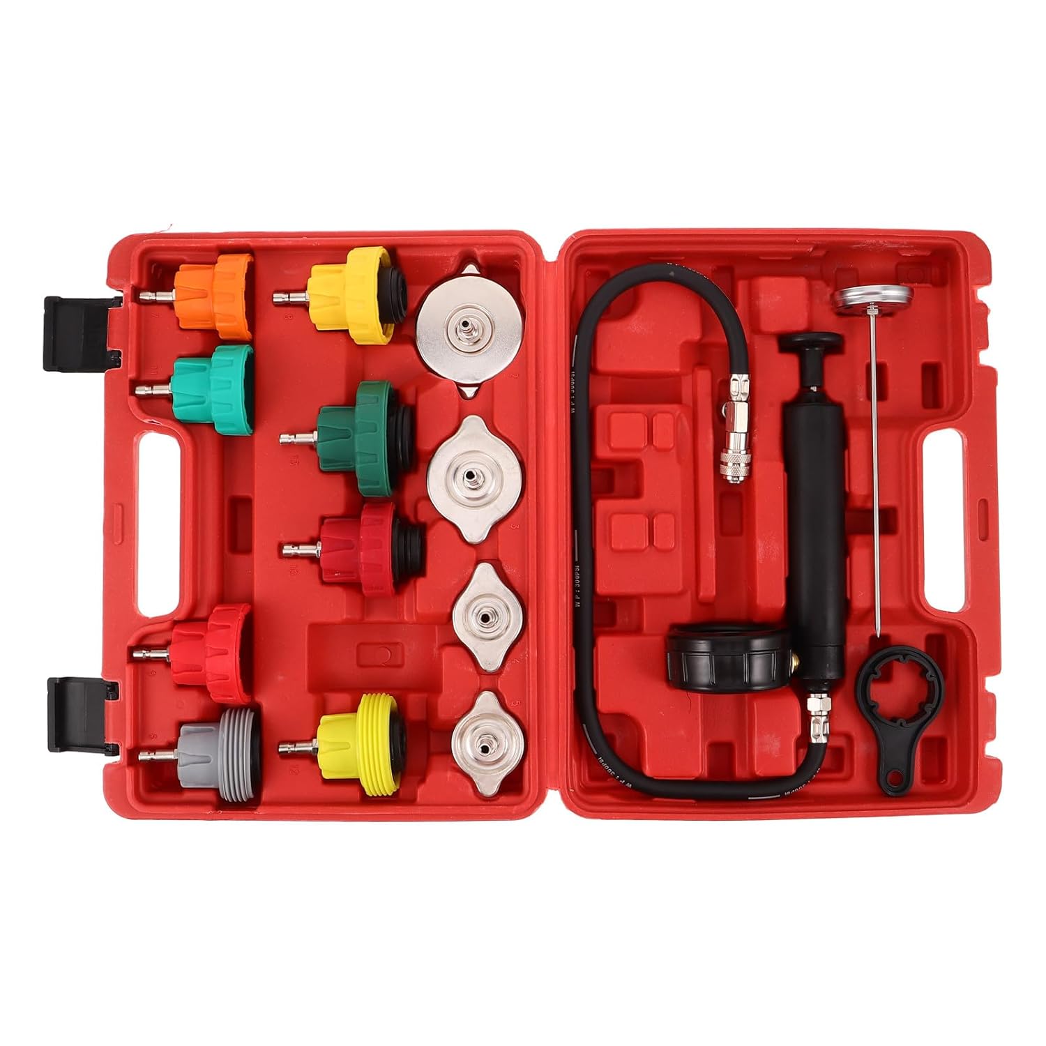 Generic 1 Set Engine Coolant Leak Detection: Heavy Duty Radiator Pressure Tester Kit for Car and Truck Cooling System - Leak Tester Automotive Diagnostic Tools