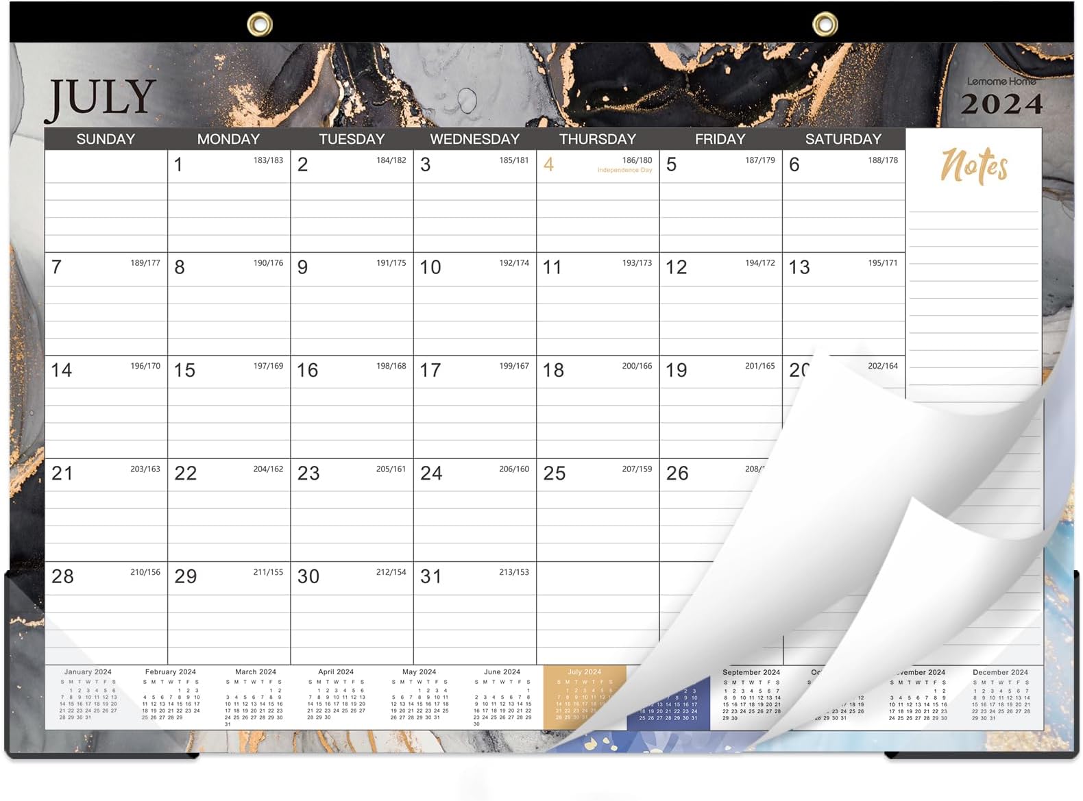 Desk/Wall Calendar 2024-2025, January 2024 To June 2025, 18