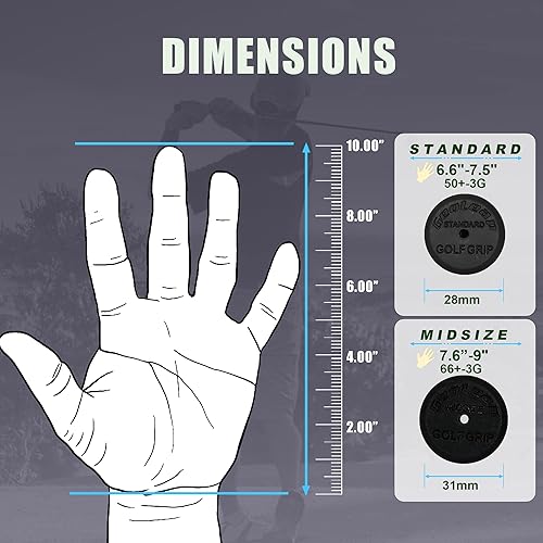 Miniatura 7 de Geoleap Juego de 13 agarres de golf con cintas y con todos los kits de reparación para elegir, agarres híbridos para palos de golf, estándarmediano,