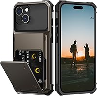 Vista 67 de Nvollnoe Compatible con iPhone 15 Funda con ranura para tarjetas, resistente, protectora de doble capa, a prueba de golpes, ranura oculta