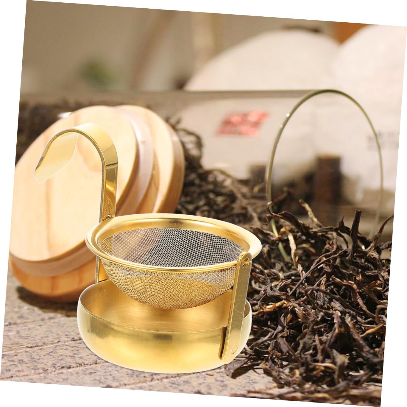 5pcs Loose Tea Steeper Stainless Steel Infuser -billed Design High-temperature Resistant Tea Filtering Mesh for Home Office