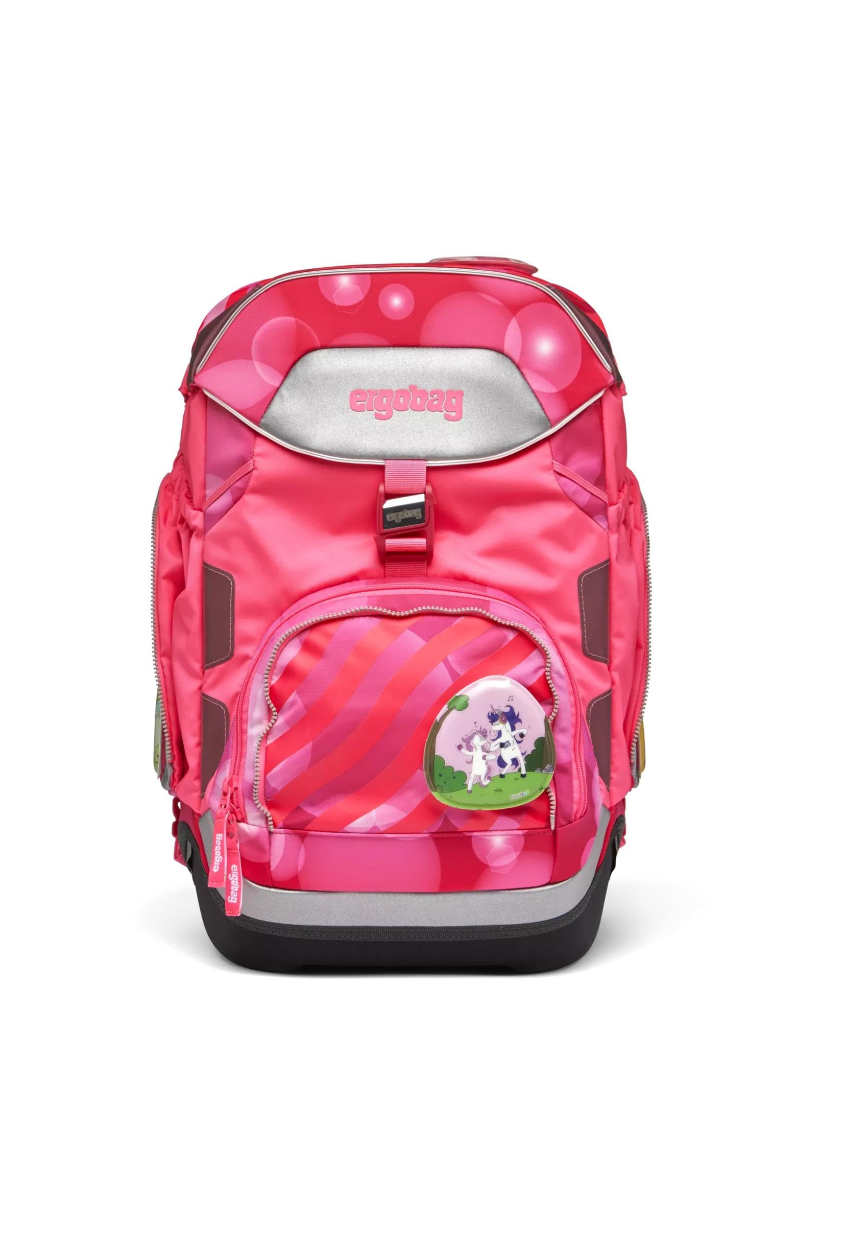 ergobag Schulranzen-Set Pack Set KuntBärbuntes Einhorn - Pink | 6-teiliges Set mit flexiblem ergonomischem Schulrucksack aus der Vorgänger-Kollektion für die 1. Klasse Grundschule