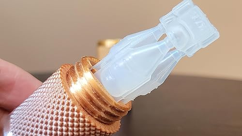 Vista 89 de Znet3D Eye Drop Vial Holder & Travel Carry Case - Securely Holds Three (3) Single-Use Vials - Screw-On Lid, Knurled Pattern - Keep Vials Safe & Silk