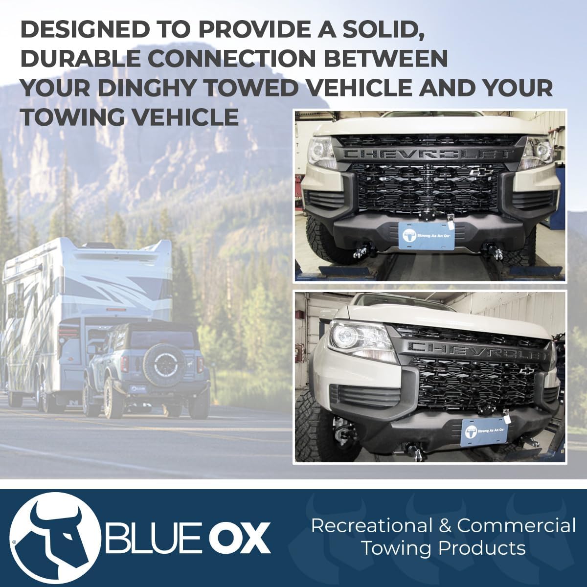 Blue Ox BX1746 Baseplate fits 2015 2020 Canyon/Colorado 4WD | Solid Durable Connection | Keeps Dirt and Debris Out | Easy Removable Arms
