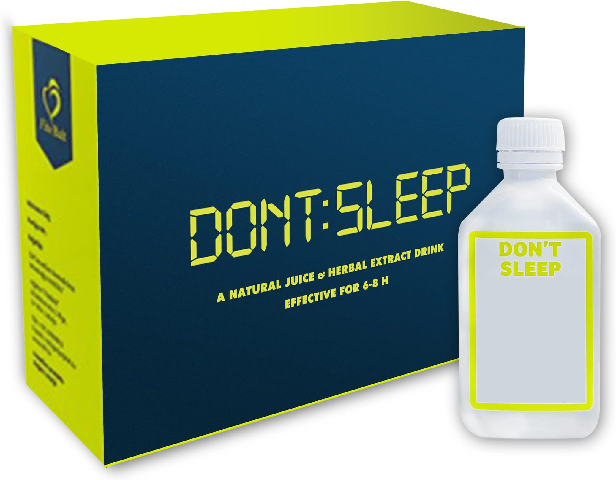 Energy Drinks Don't Sleep - Unique 6-8 Hour Sugar Free Energy Drink 6x50ml - Vegan, Keto Friendly, Vitamin B12 and Caffeine Free - Energy Boost Apple Juice with Vitamin C and Citric Acid