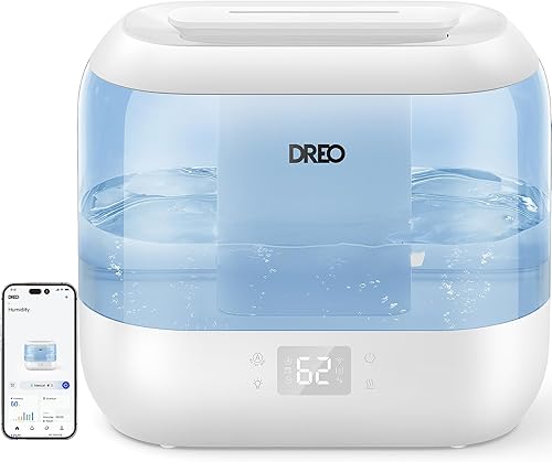 Dreo Quiet - Humidificadores para dormitorio (tanque de agua de 4 litros), difusor de aceite esencial de llenado superior de niebla fría para el