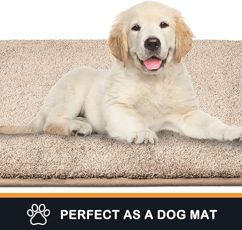 Miniatura 6 de PURRUGS Dirt Trapper - Tapete para puerta de 24 x 59 pulgadas, antideslizante, lavable a máquina, rascador de zapatos, tapete para puerta de perro,