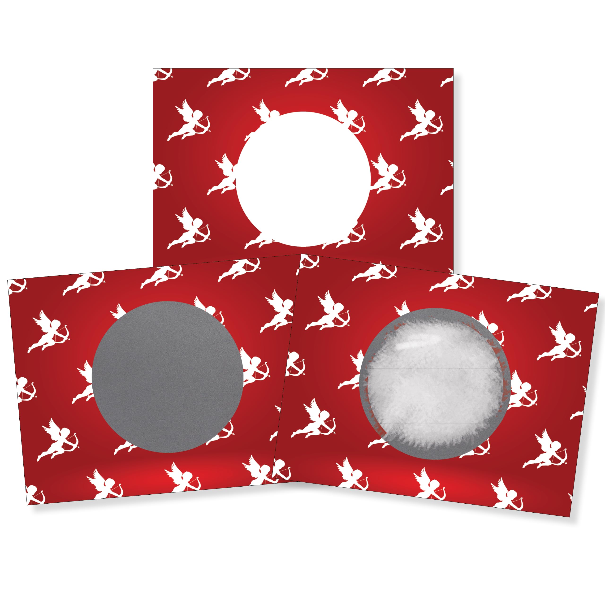 My Scratch Offs - 20 Pack Mini Cupid DIY Valentine Scratch Off Cards with Stickers, 3x4 Inch Customizable Love Notes for Classroom Exchange, Gift Tags &amp; Party Favors for Valentine's Day