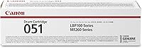 Vista 1 de Canon Genuine 051 Black Drum Cartridge Compatible with LBP162dw, MF260 Series