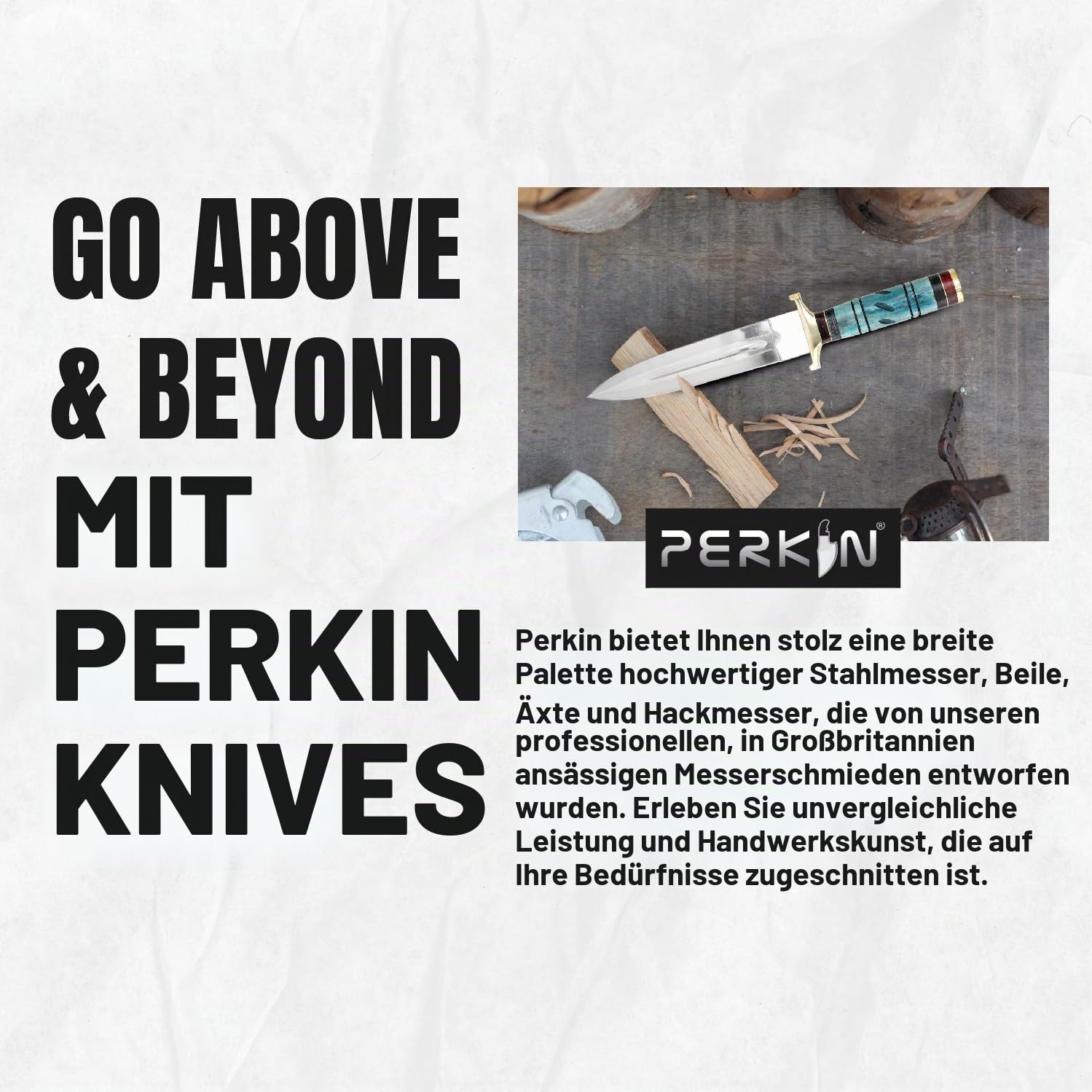 Perkin Jagdmesser mit Scheide