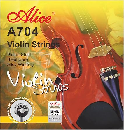 Amazon.com: Alice - Cuerdas para violín de 4/4, núcleo de acero con cuerda  Al-Mg y Ni-Fe, extremo de bola niquelado para violines principiantes, juego  de 3 paquetes : Instrumentos Musicales