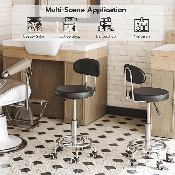 Silla de Oficina Giratoria con Altura Ajustable y Sin Apoyab miniatura 4