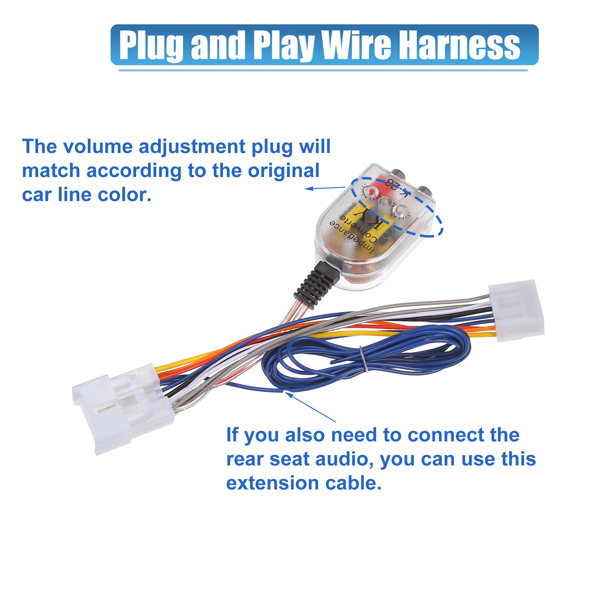 Toyota Radio Harness Car Amplifier Wire Harness For Toyota - 10Pin AMP Plug Adapter For Camry, Corolla, RAV4, Tacoma Non-JBL Systems Jbl Subwoofer - Foto 9