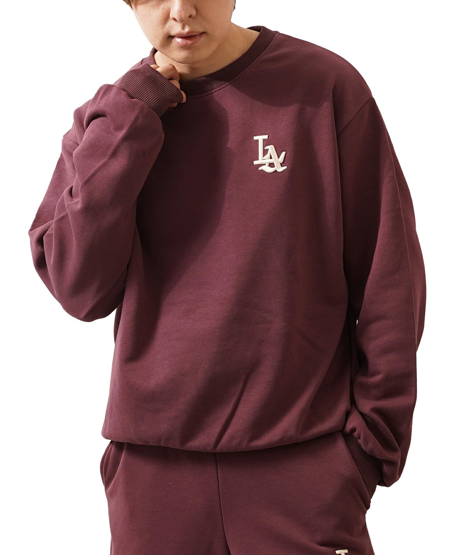 Amazon.co.jp: [ワンフォークロージング] LA ロゴ刺繍 ルーズ