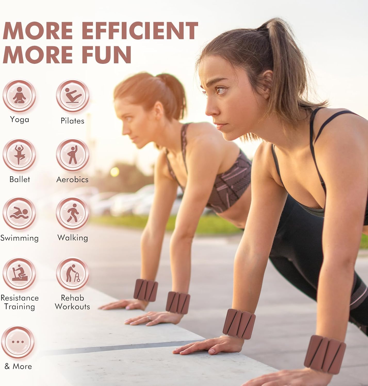 Wrist Weights, Ankle Weights for Women Men, Adjustable Wrist Weighted Bracelet for Home Gym Workout, Running, Yoga, Exercise, Strength Training - Image 3