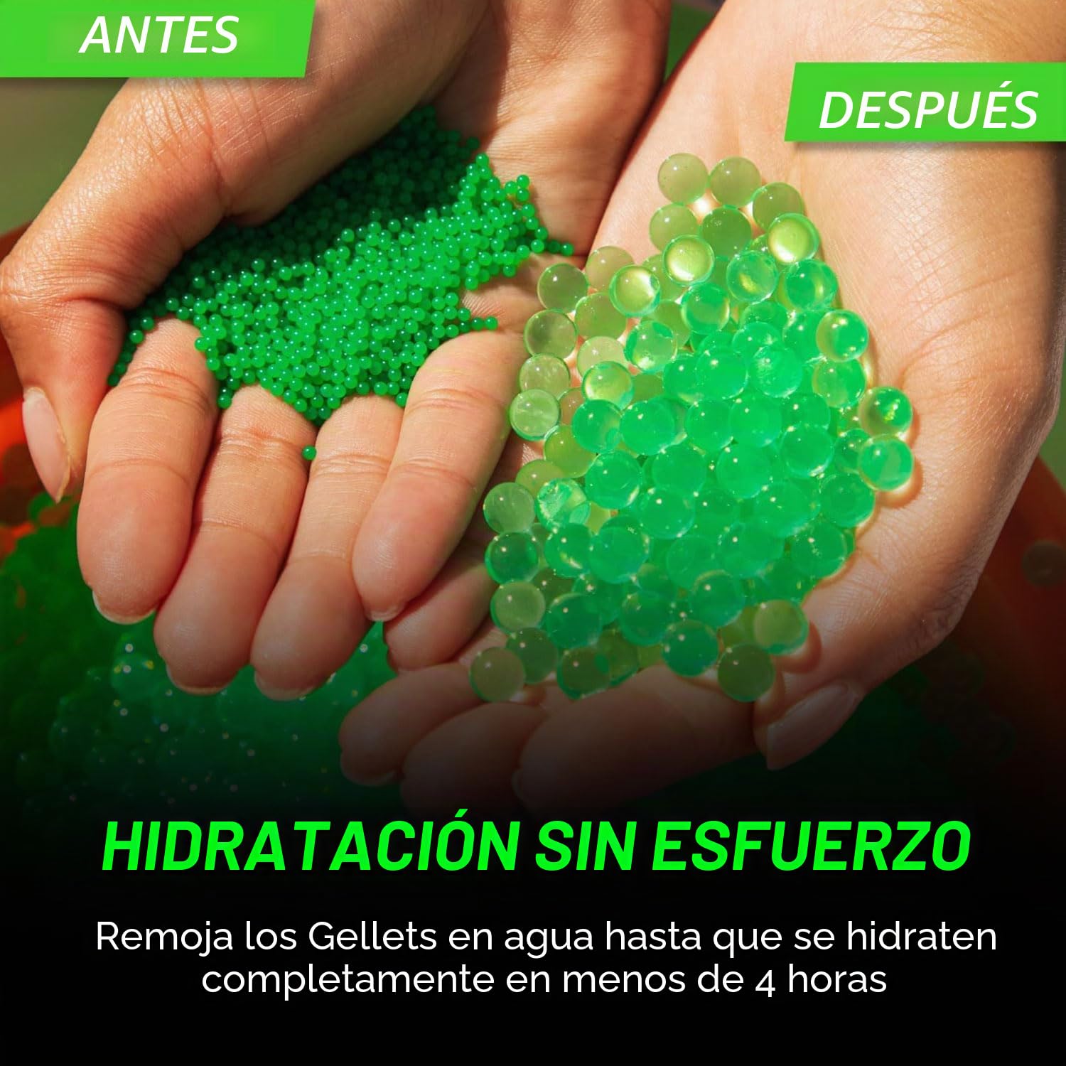 Gel Blaster 50,000 Gellets Recarga de Munición - Morado, Fabricado para Gel Blasters - Bolas de Gel no tóxicas a Base de Agua - Hecho específicamente para Gel Blaster, para Mayores de 14 años