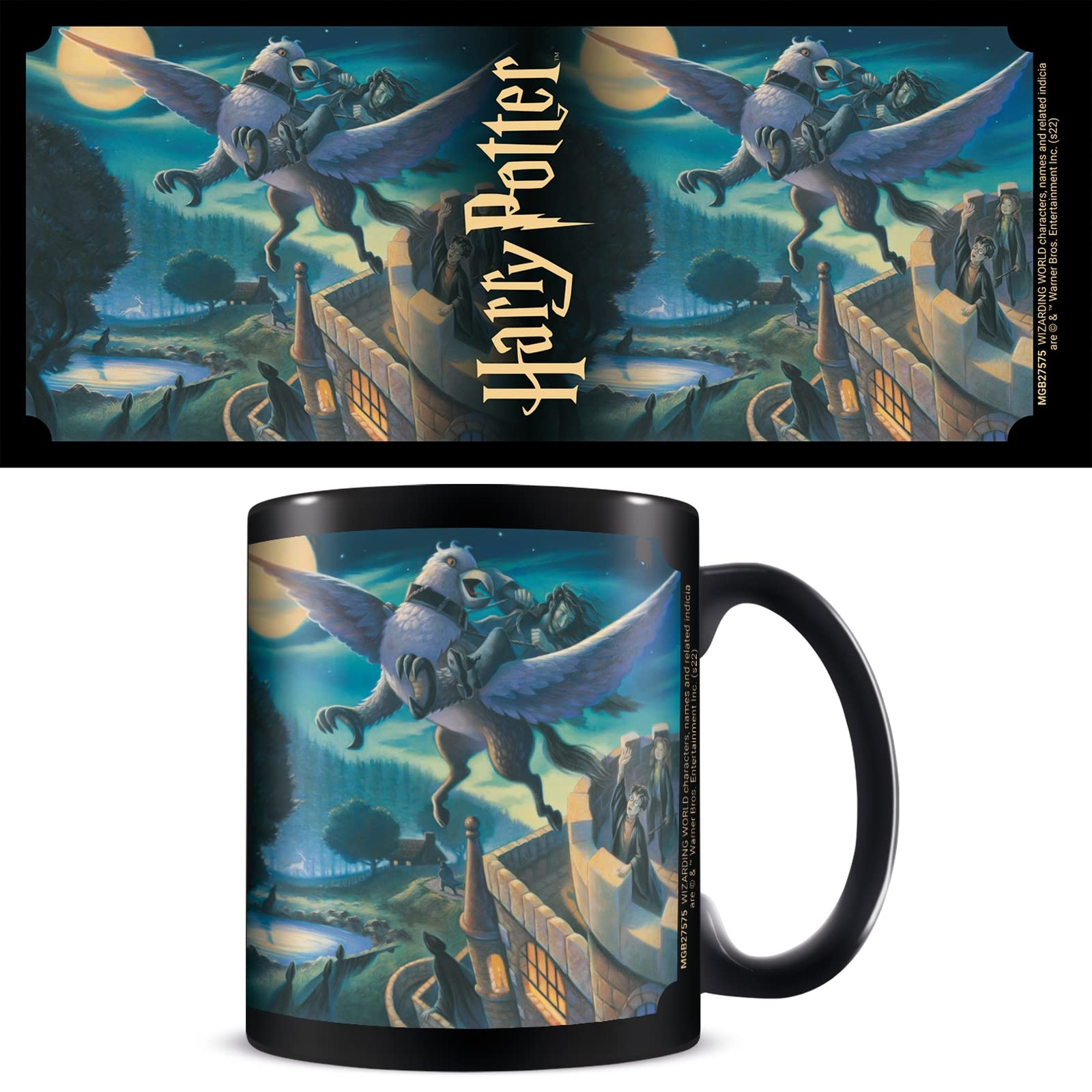 Pyramid International Boys Black Harry Potter Mug (Sirius' Escape Design) 11Oz Ceramic Coffee Mug In Presentation Harry Potter Gift Box - Official Harry Potter Merchandise,