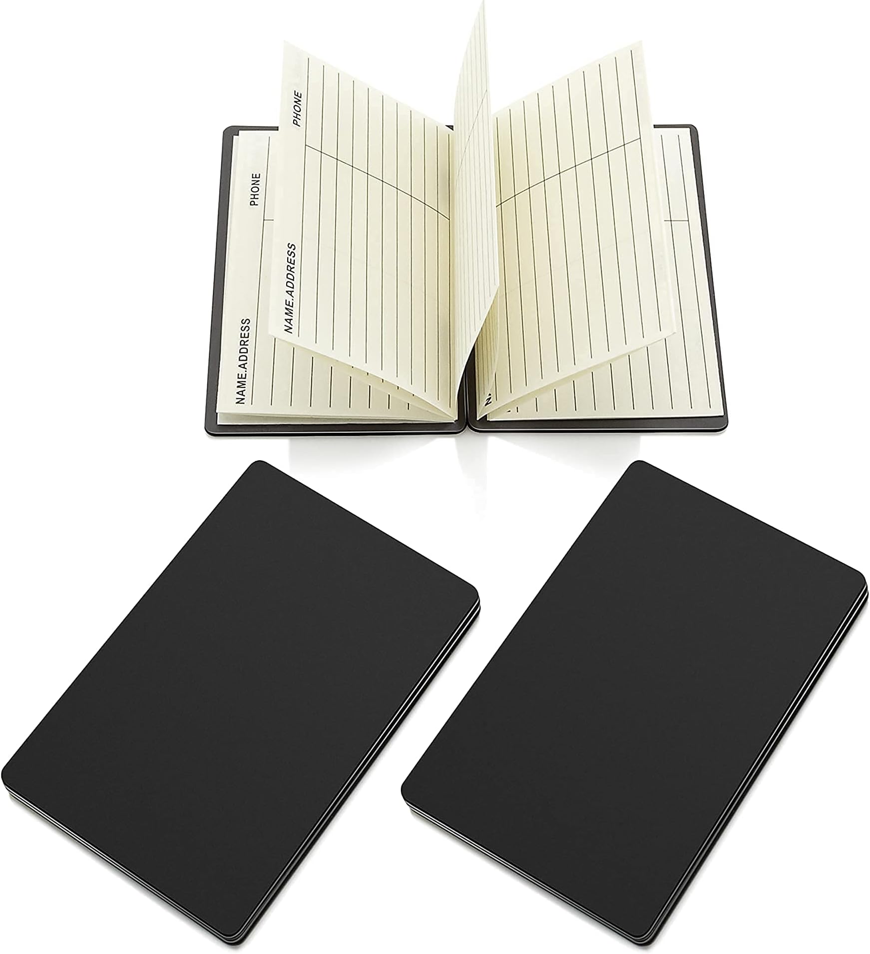 Magnetic Address Book - Tiny Pocket Phone Number Book - Wallet Size, 21 Pages, 9 Lines - Keep Contact Info Handy All Time, Set of 2