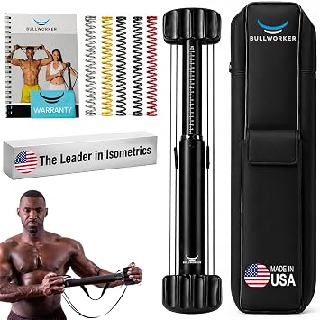 Bullworker X5 Pro 28" Isometric Exercise Equipment, Portable Home Gym Trainer with 0 to 150 lbs Resistance, Upper Body Workout, Chest, Arms, Back, Shoulder & Abs Gear for Men & Women