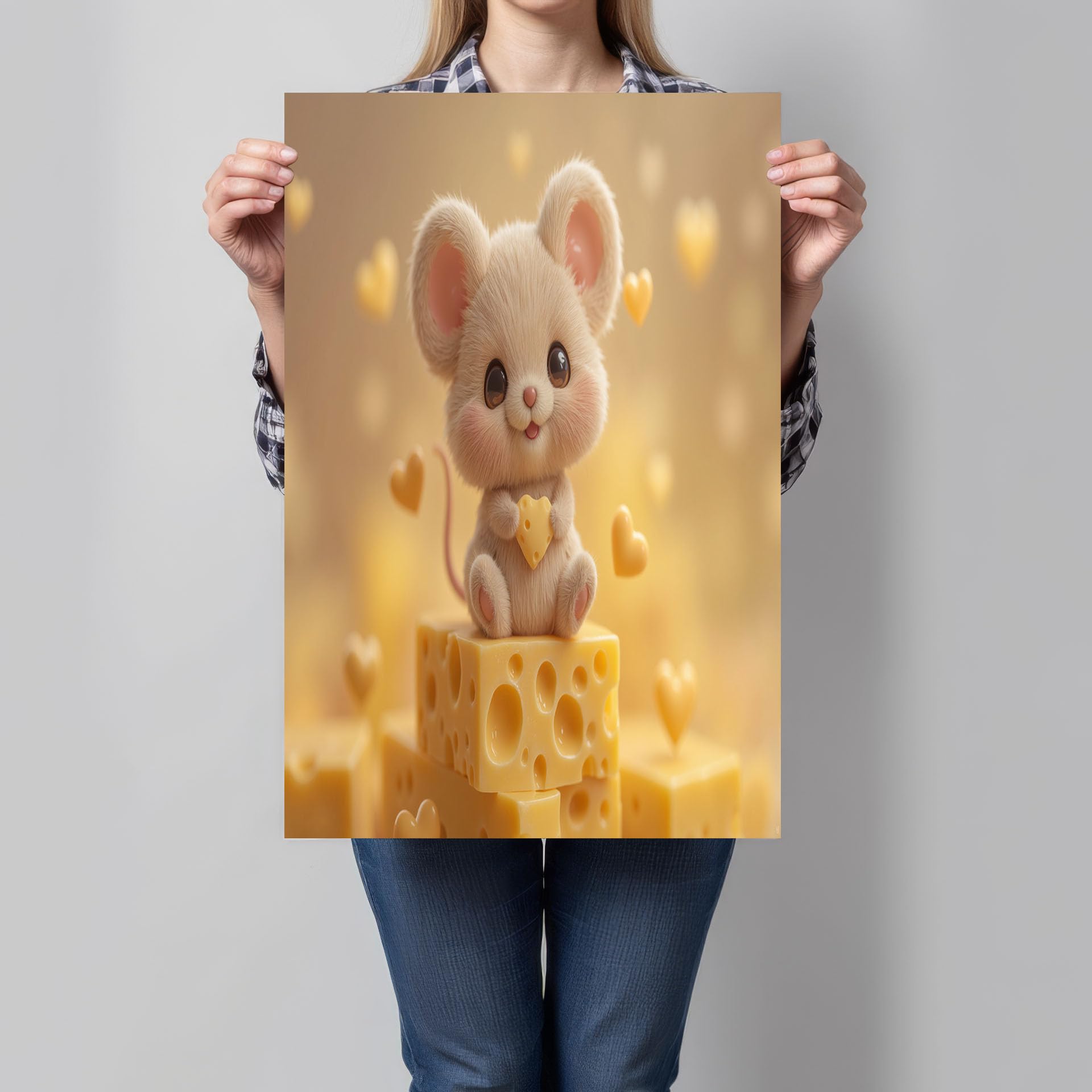 Arte pared decoración queso 3d ratón que llenará de sonrisas tu casa 8
