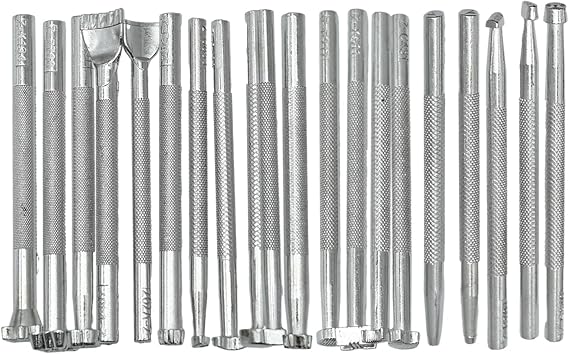 Zreneyfex 20 Pcs Leather Stamping Tools Special Shape Different Patterns for Carving Craft Leather Working Professional