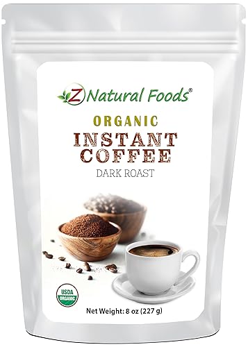 Café en polvo instantáneo orgánico, delicia de tostado oscuro, rico en antioxidantes que apoyan el sistema inmunológico, aumenta el estado de ánimo,