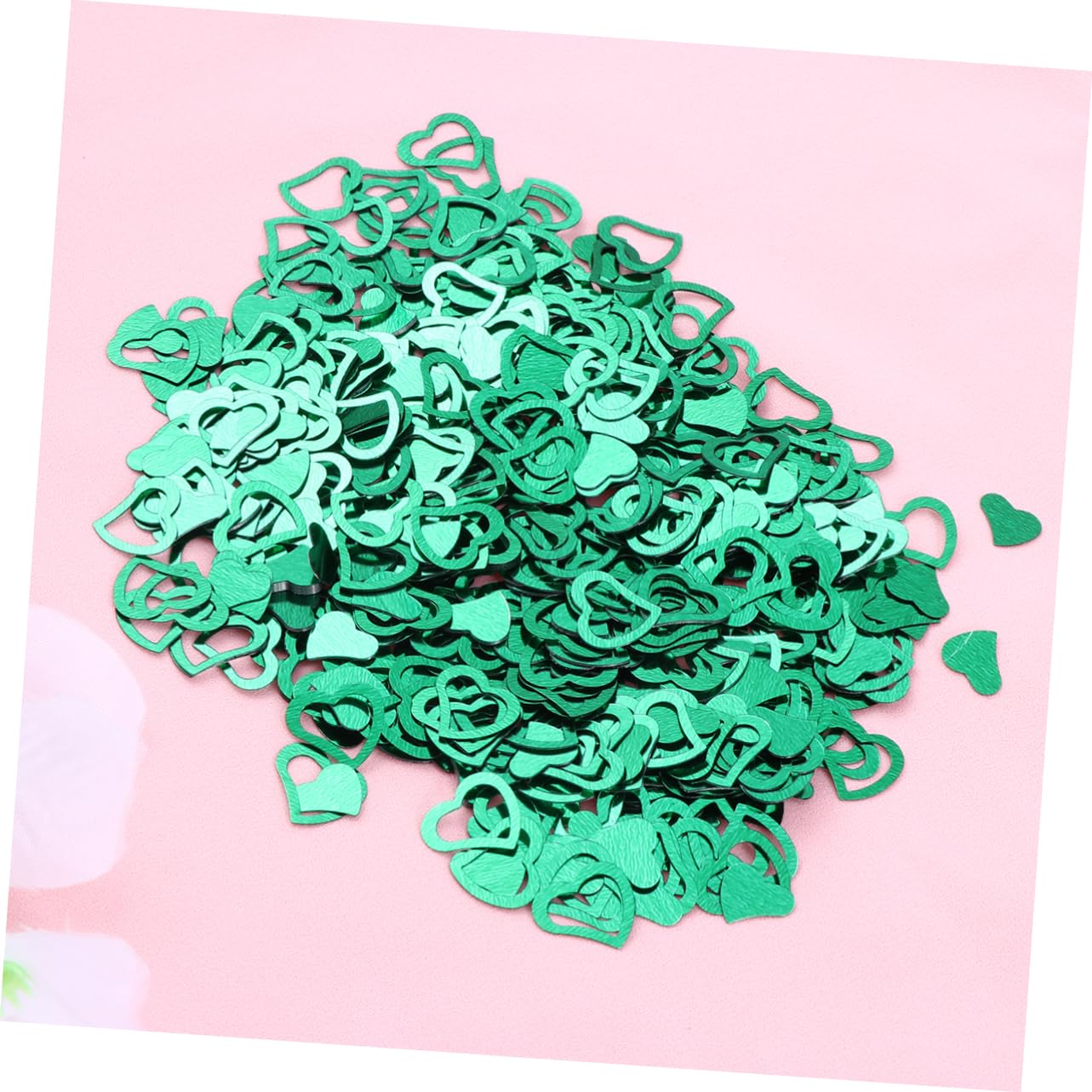 TOPBATHY 9000pezzi Confetti Cuore Verde Per Matrimonio e Compleanno Di Decorazioni Da Tavolo Per Feste e Eventi Romantici Senza Glitter Che Cade Per Inviti e Regali