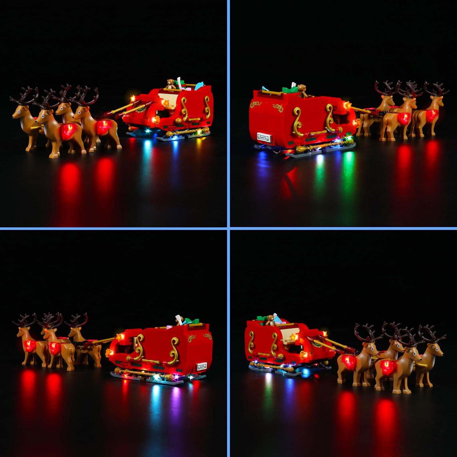LocoLee Led Light Set Compatible with Lego Santa's Sleigh, LED Decoration Lighting Kit for Lego 40499, Ages 8+ - Image 3