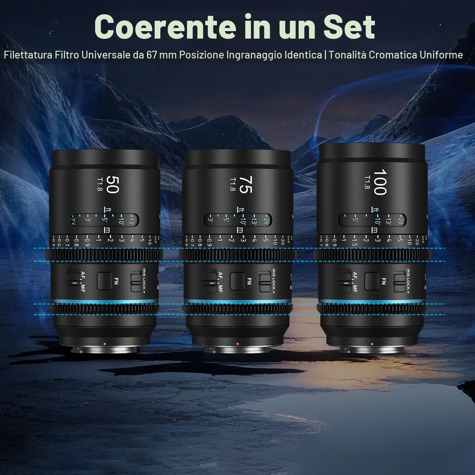 SIRUI Astra 50mm T1.8 1.33X Obiettivo Anamorfico, Obiettivo Cine Full-Frame con Autofocus e Grande Diaframma per Fotocamere E-Mount, Compatibile con A7C, A7IV, A9, A6700, ZV-E10, FX30 (Neutro Flare)