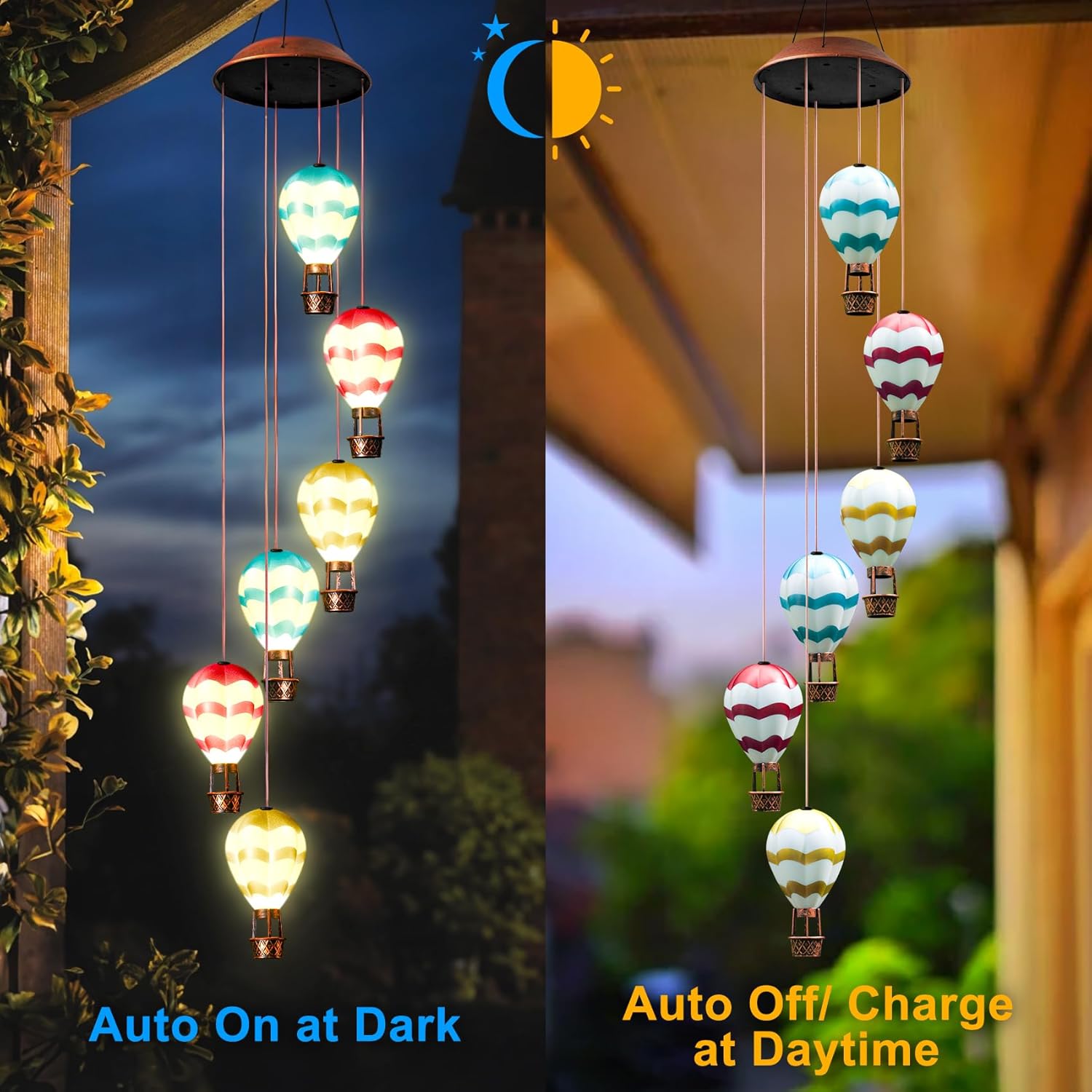 Solar Wind Chimes for Outside - Solar Lights Outdoor Decor Gifts for Women Mom Grandma Birthday Gifts - Image 2