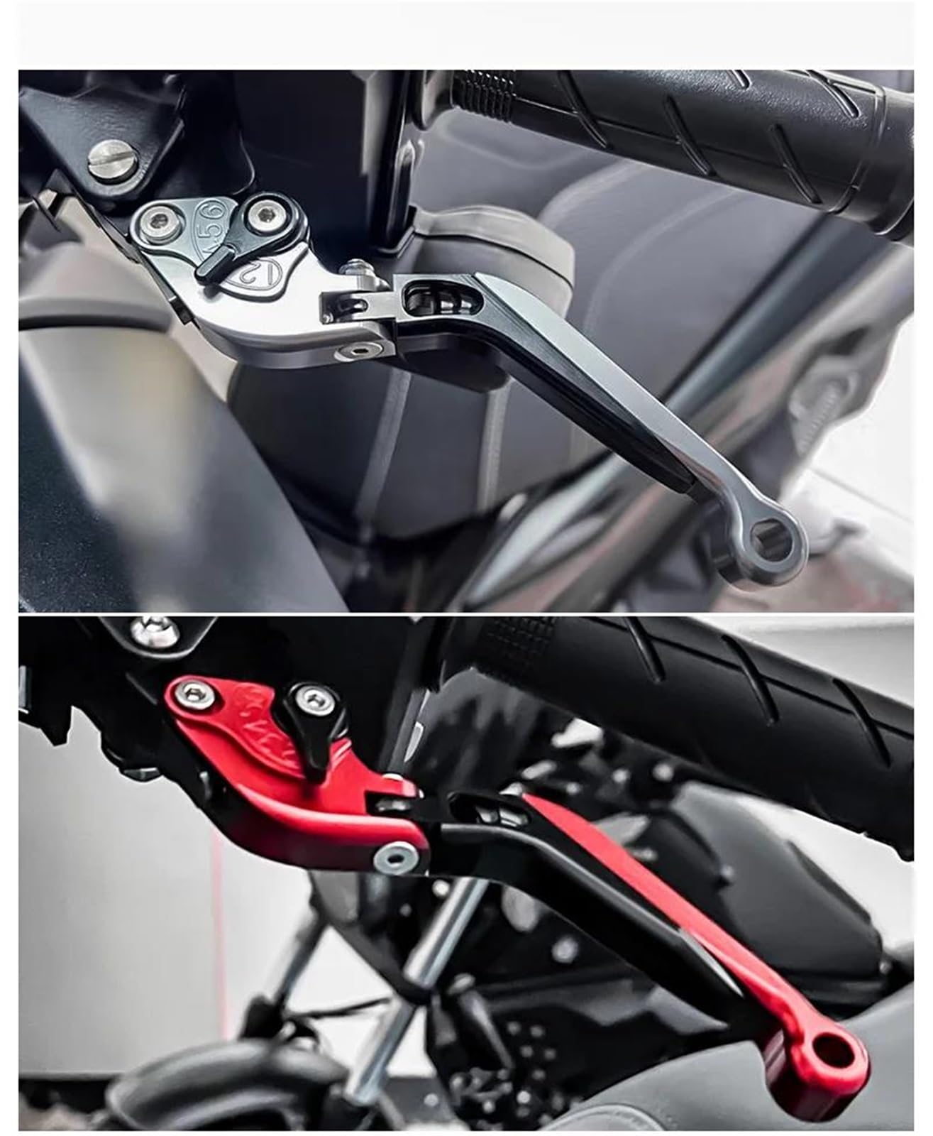 Bremsgriff Set Brems- Und Kupplungshebel Für Yamaha MT-07 (2013–2023), CNC-gefräst, Ausziehbar Klappbar Motorrad Bremse Kupplungshebel(Farbe 1)