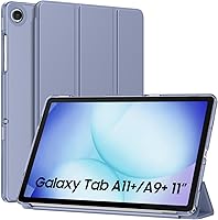Vista 44 de MoKo Funda para Galaxy Tab A9+/A9 Plus de 11 pulgadas 2023, Funda Protectora Inteligente Delgada con Soporte y Carcasa Trasera Translúcida de PC