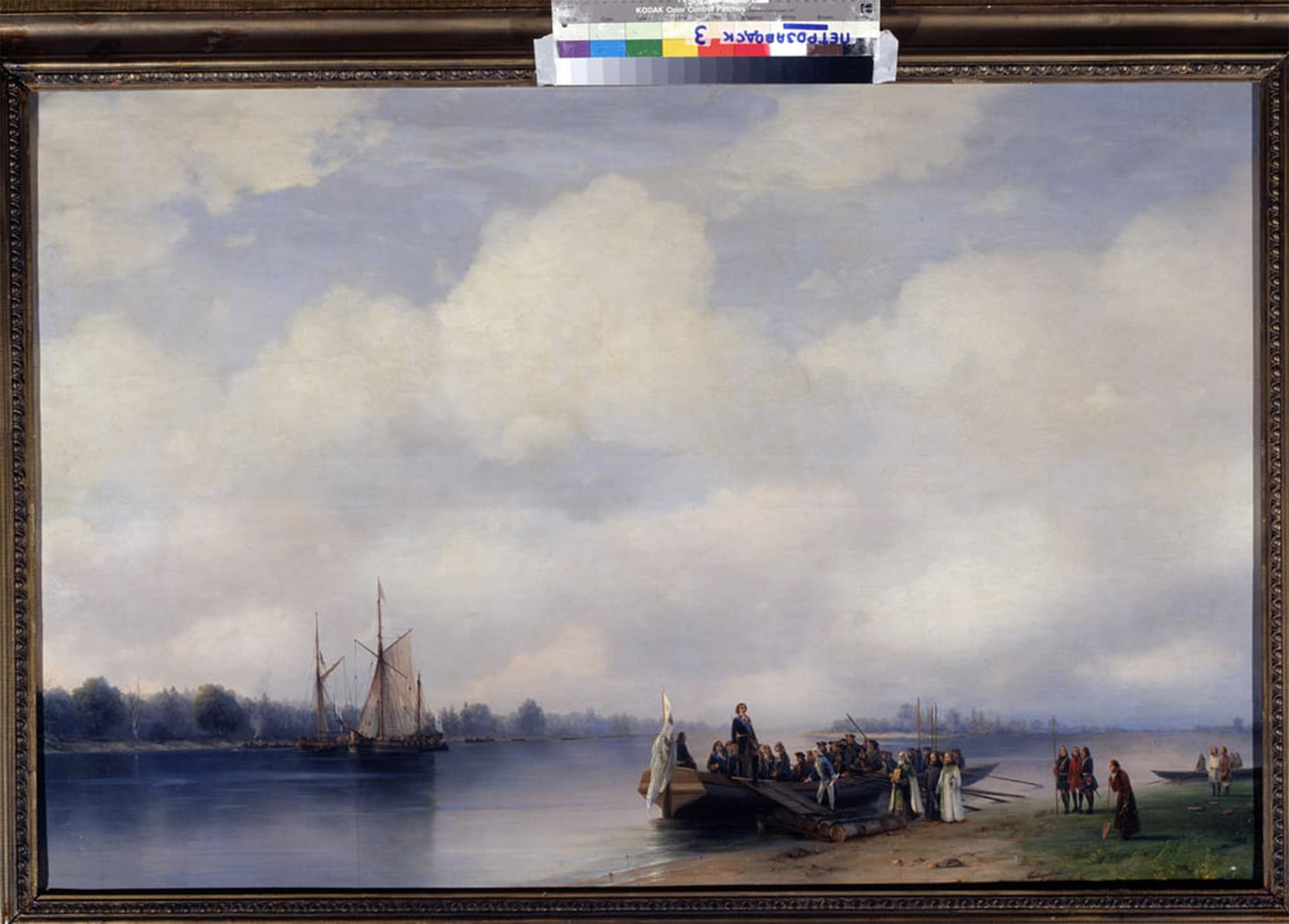 ARTXLXXBN Famous Prints Artwork Pictures Poster Painting Art the Arrival of Peter the Great or Peter I of Russia by Ivan Konstantinovich Aivazovsky Artwork Landscape Pictures for Home Decor 60x90cm