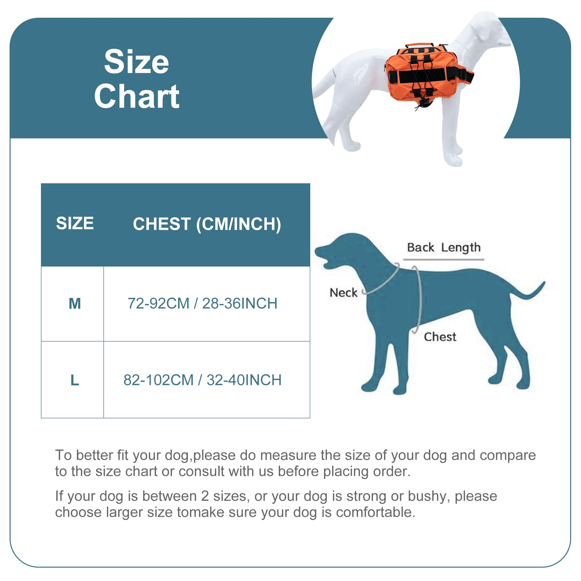 Lovelonglong Großer Hunderucksack, Outdoor-Jagd-Satteltasche mit Seitentaschen für kleine, mittelgroße und große Hunde, verstellbare taktische Hunde-Packung für Wandern, Reisen, Camping, Training