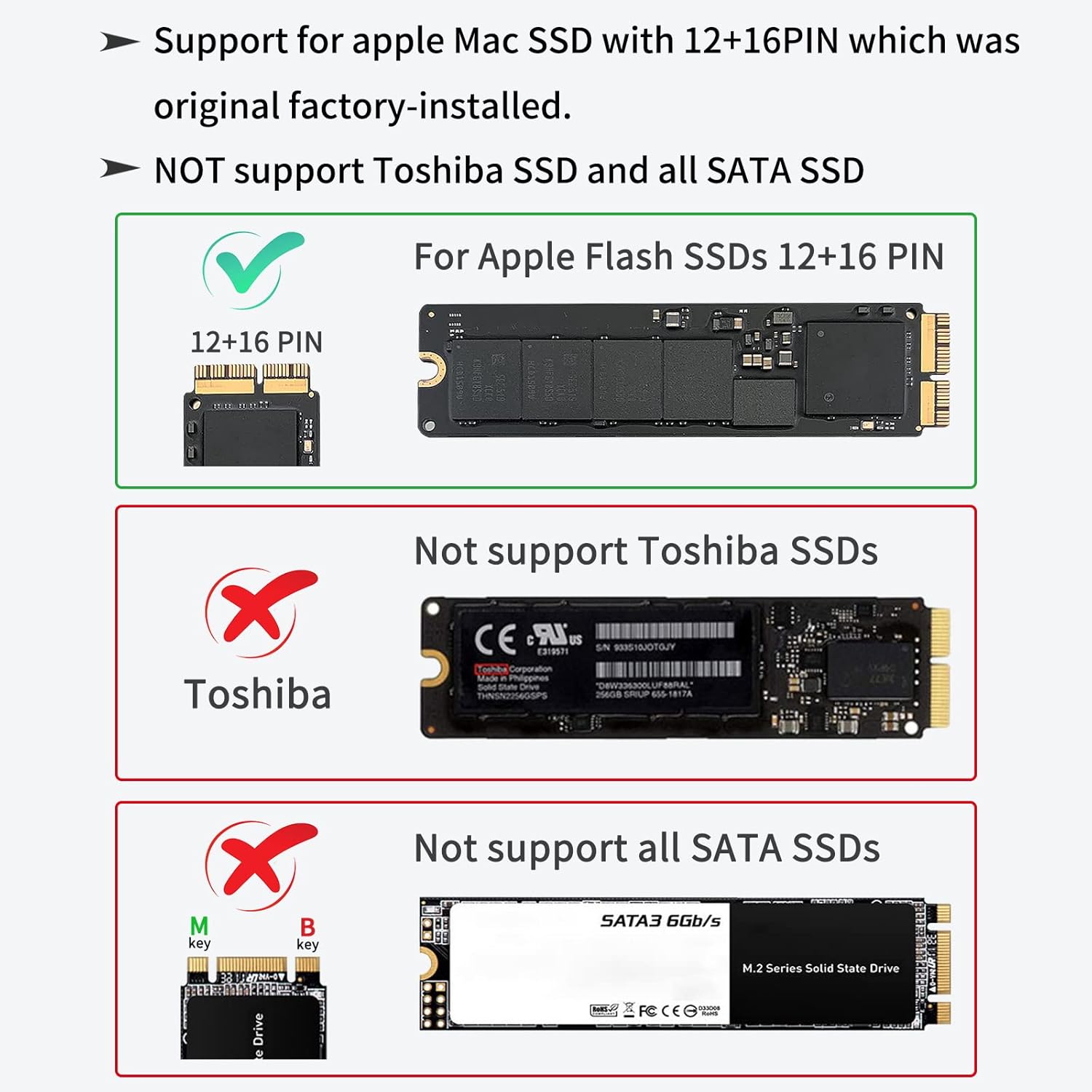 Flаѕh Sаlе ACASIS USB C 3.2 SSD Enclosure for Apple Flash SSDs 12+16 PIN MacBook Pro,MacBook Air, Mac Pro, iMac and Mac mini from 2013 to 2017 Portable Storage Enclosure Compatible with M.2 Nvme SSD With adapter