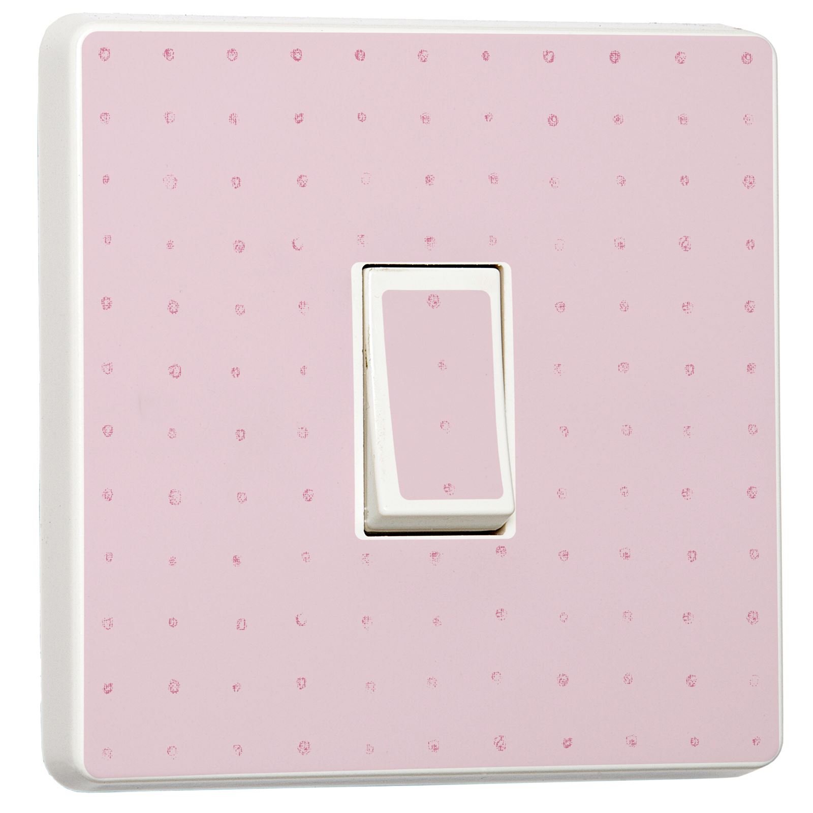 Stika.co Pink Pack Of 2 Dots Children Pattern Design - Single Light Switch Cover Sticker - Self-Adhesive Vinyl Room Decor - Home Decor Improvements
