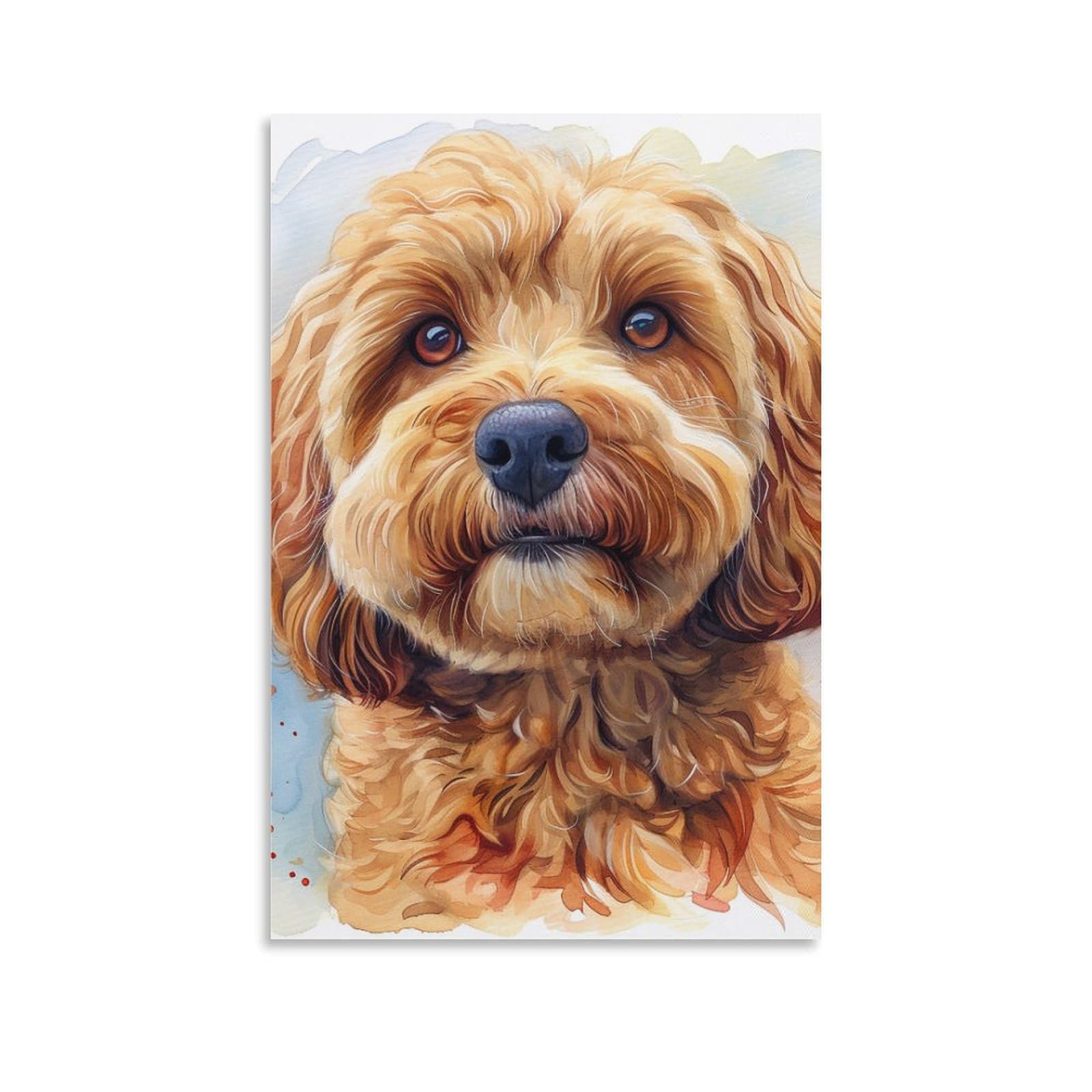 DHBANEIOK Cockapoo Art - The Canvas Prints of Reproduction Artwork Pictures on Canvas Wall Art for Home Office Decorations 20x30inch(50x75cm)