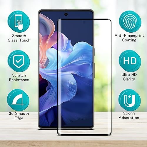 Miniatura 9 de Slanku Paquete de 3 protectores de pantalla para Google Pixel 7 vidrio templado, compatible con lector de huellas dactilares, dureza 9H,