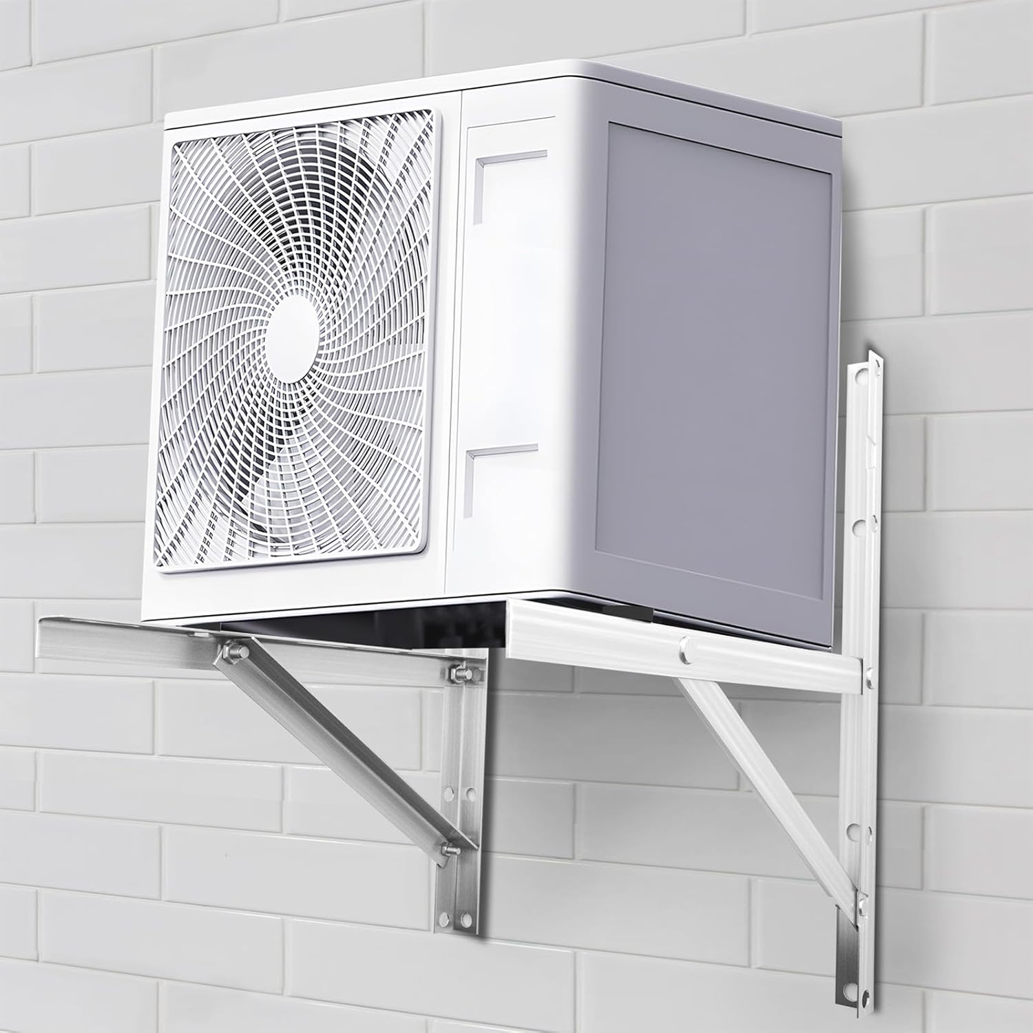 304 Stainless Steel Wall Mount Bracket for 9000-24000 BTU Mini Split AC, Rust Resistant Outdoor Support Frame for Heat Pump Condenser