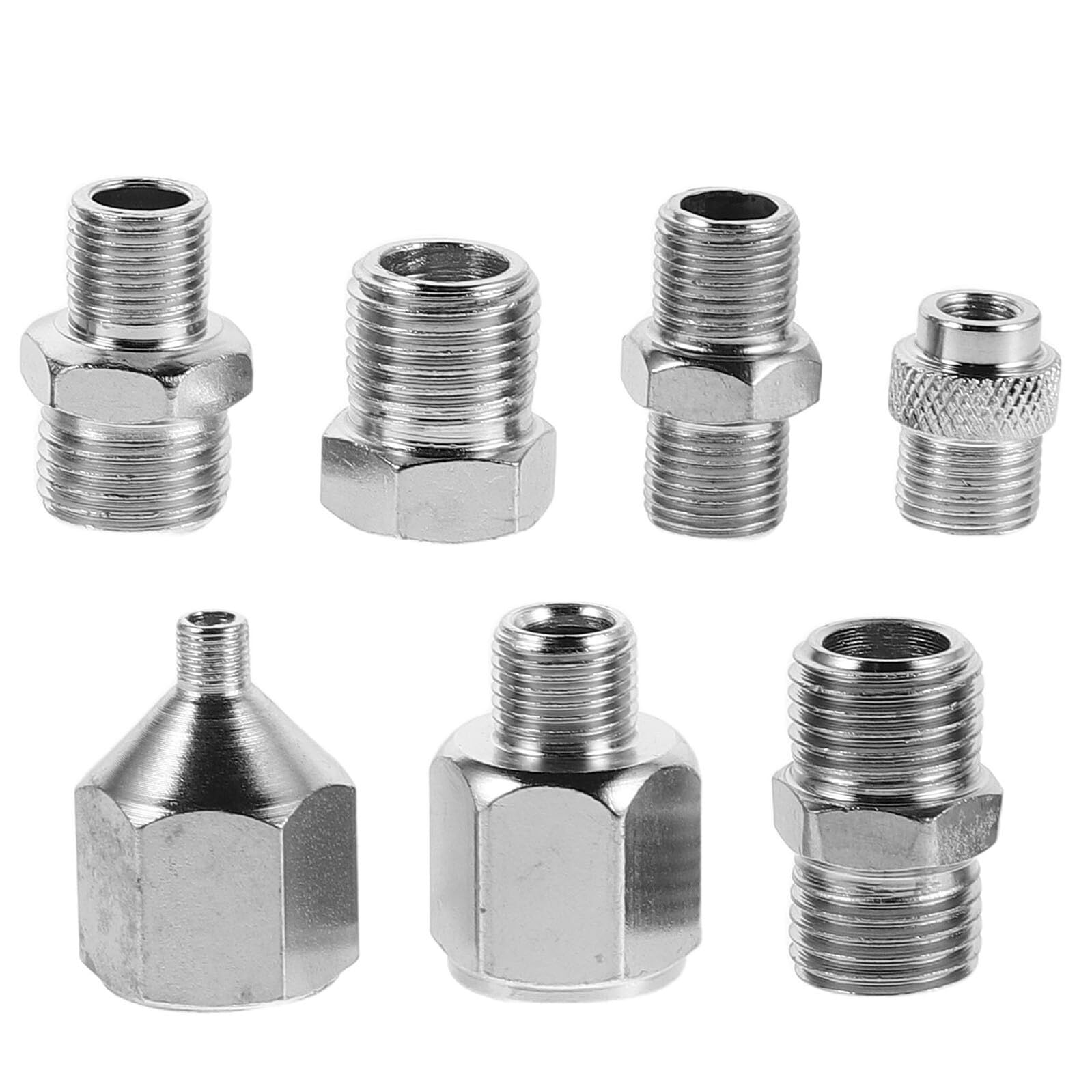 Adaptadores de aerógrafo y conector universal de acero inoxidable para compresor 8