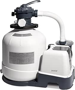INTEX 2,650 GPH Krystal Clear Sand Filter Pump and Saltwater Pool Chlorine System for Above Ground Pools, Pool Cleaner System with Automatic Timer