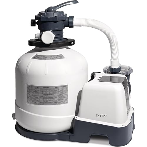 INTEX 2,650 GPH Krystal Clear Sand Filter Pump and Saltwater Pool Chlorine System for Above Ground Pools, Pool Cleaner System with Automatic Timer