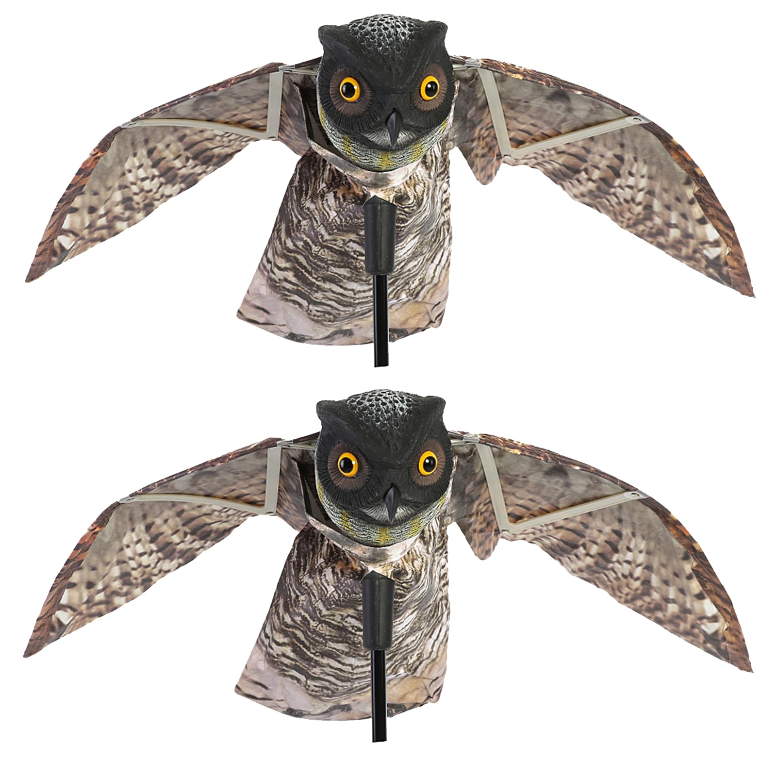 1-2 Prowler Owl with Moving Wing Garden Scarecrow Predator Decoy Pest (2)